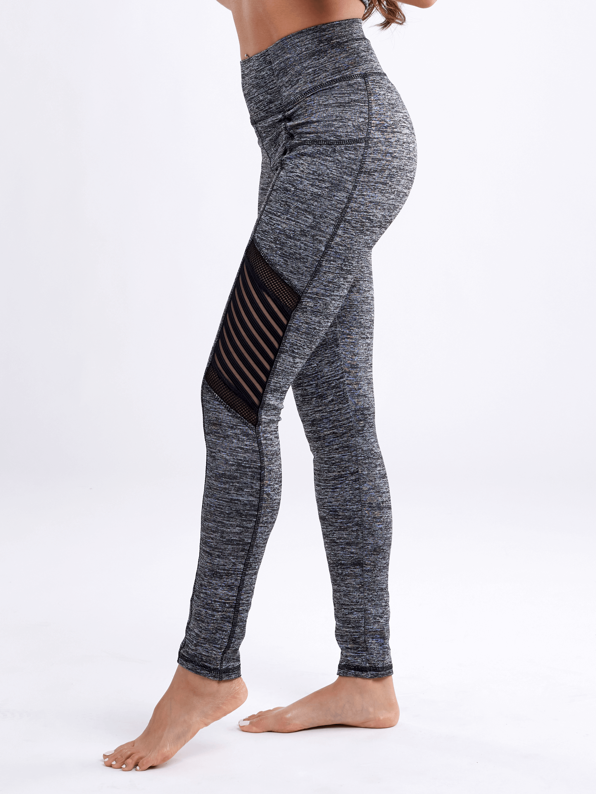 JupiterGear High-Waisted Pilates Leggings with Side Pockets & Mesh Panels