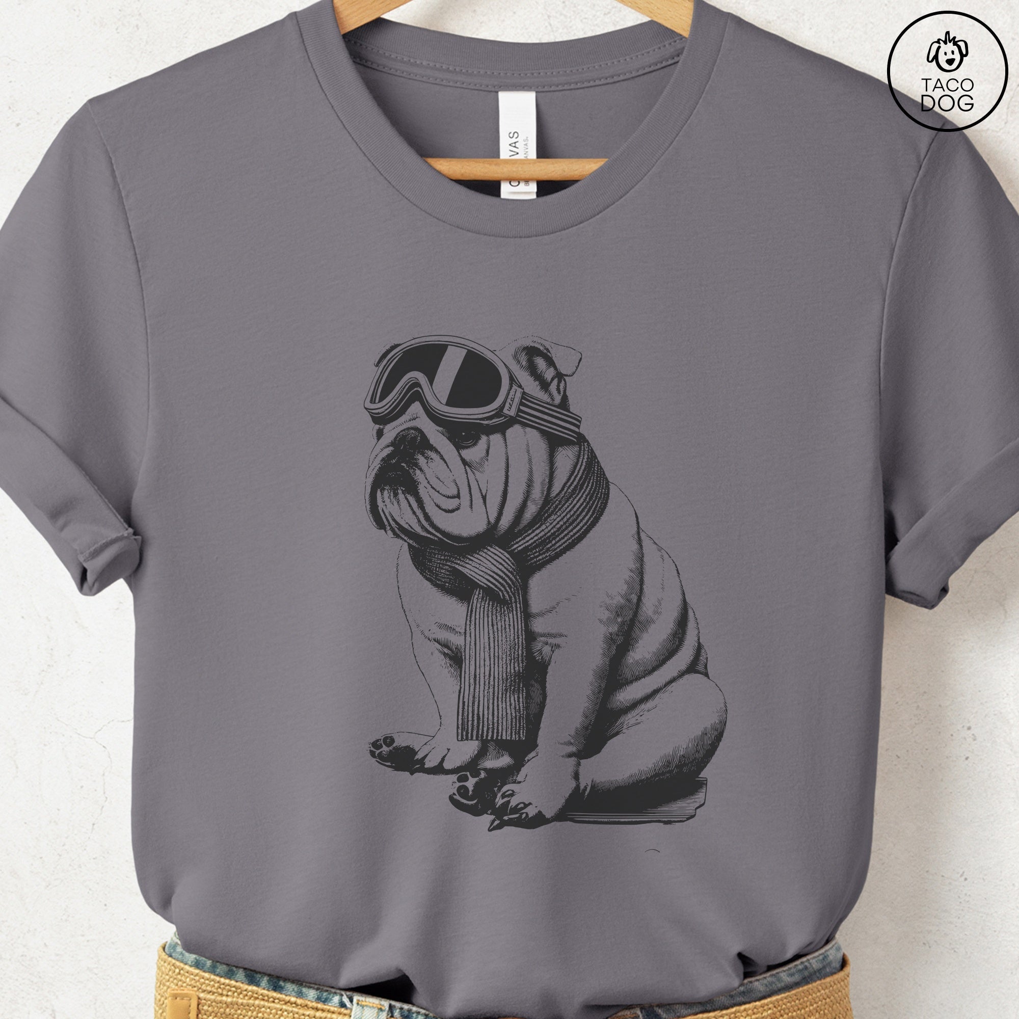 English Bulldog Winter Sport T-Shirt