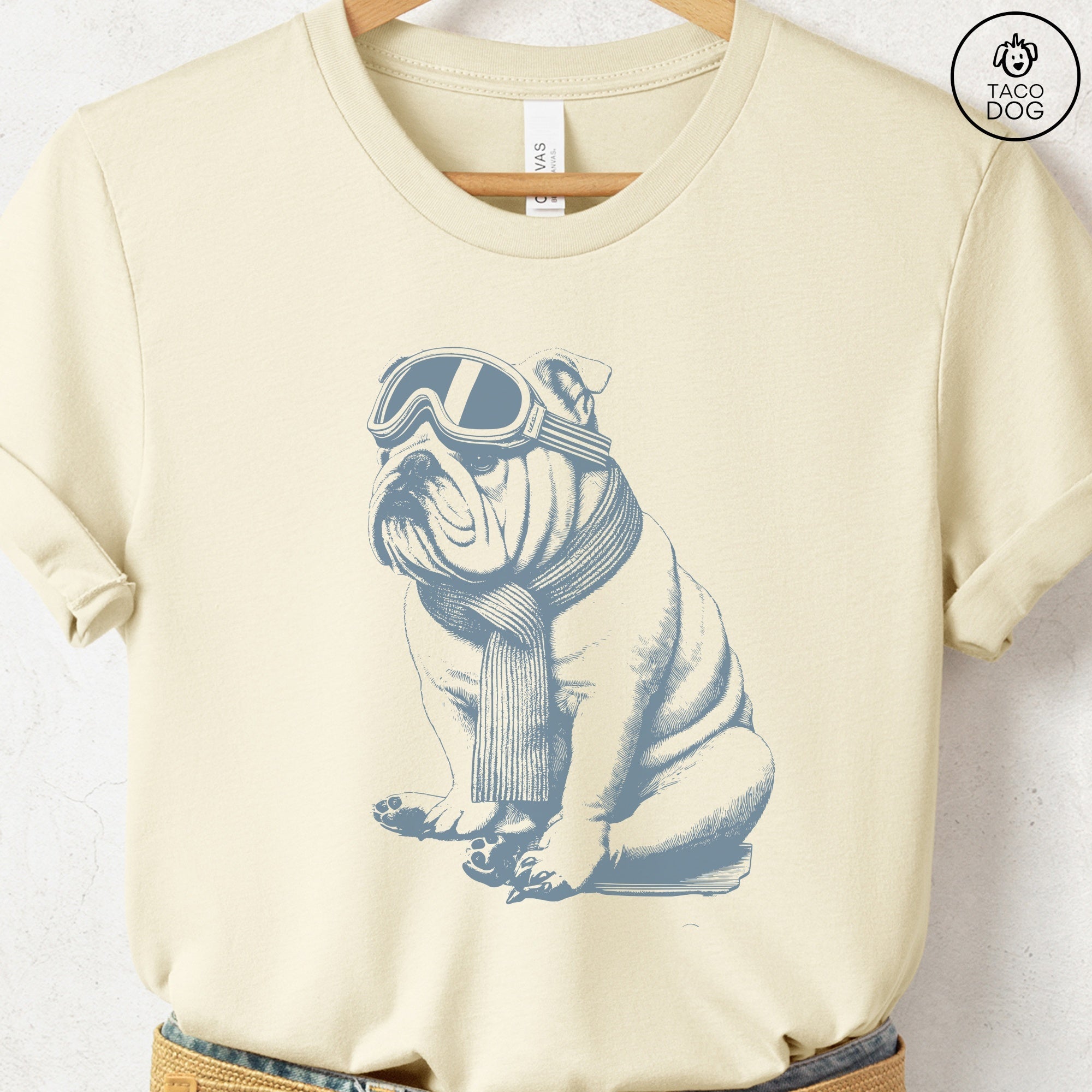 English Bulldog Winter Sport T-Shirt