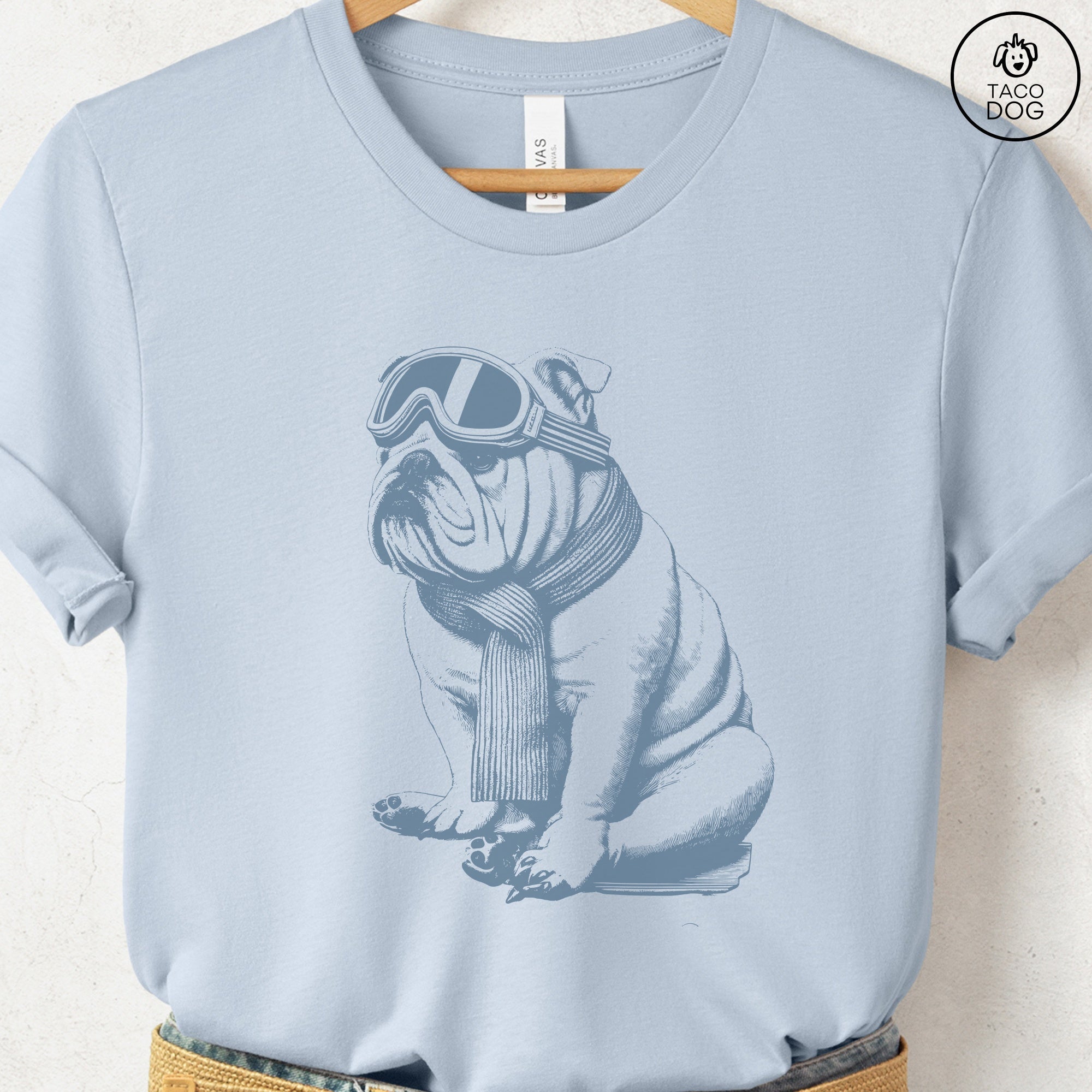 English Bulldog Winter Sport T-Shirt