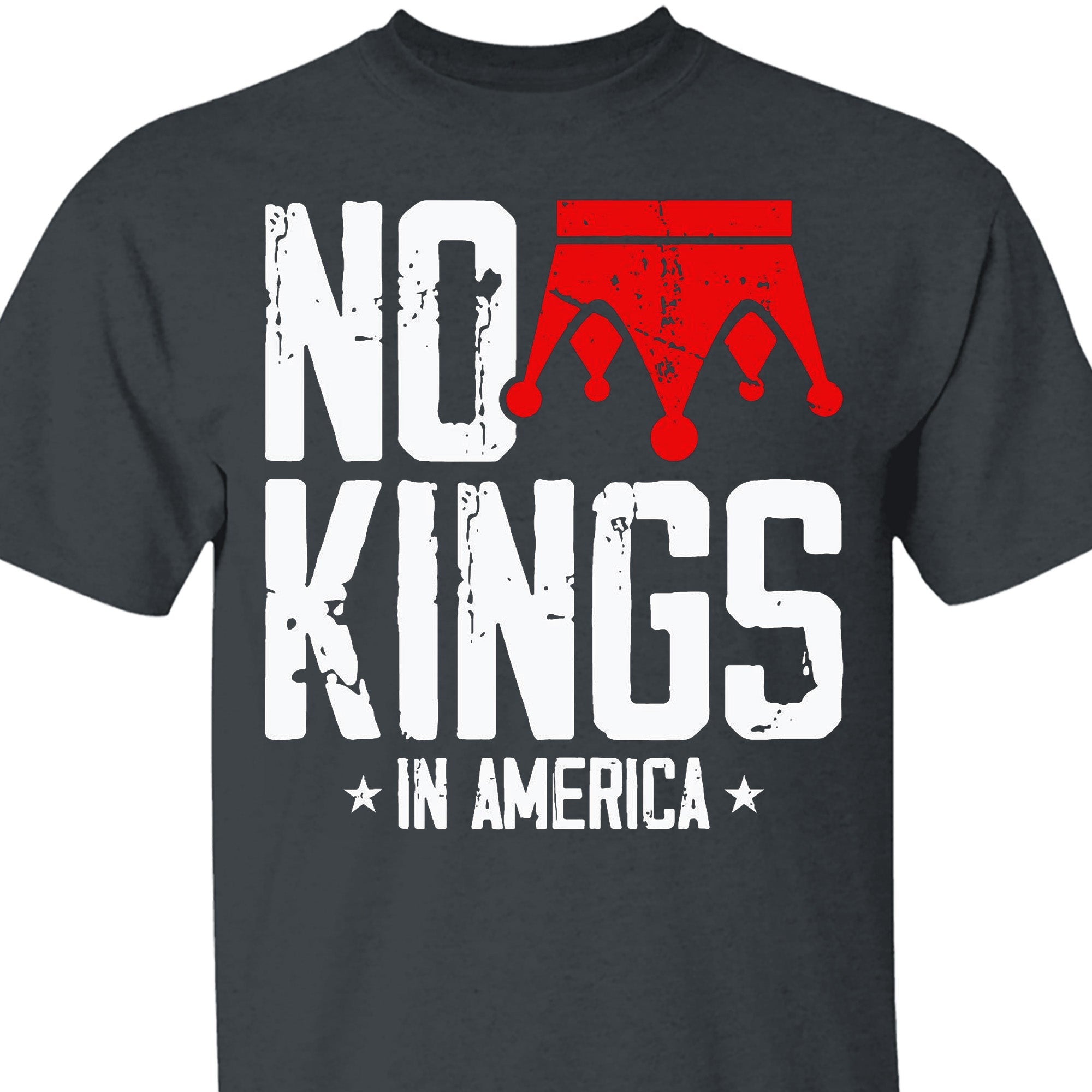 No King in America Shirt, Vintage Patriotic Tee, Anti Trump Anti MAGA Dark Shirt 682474