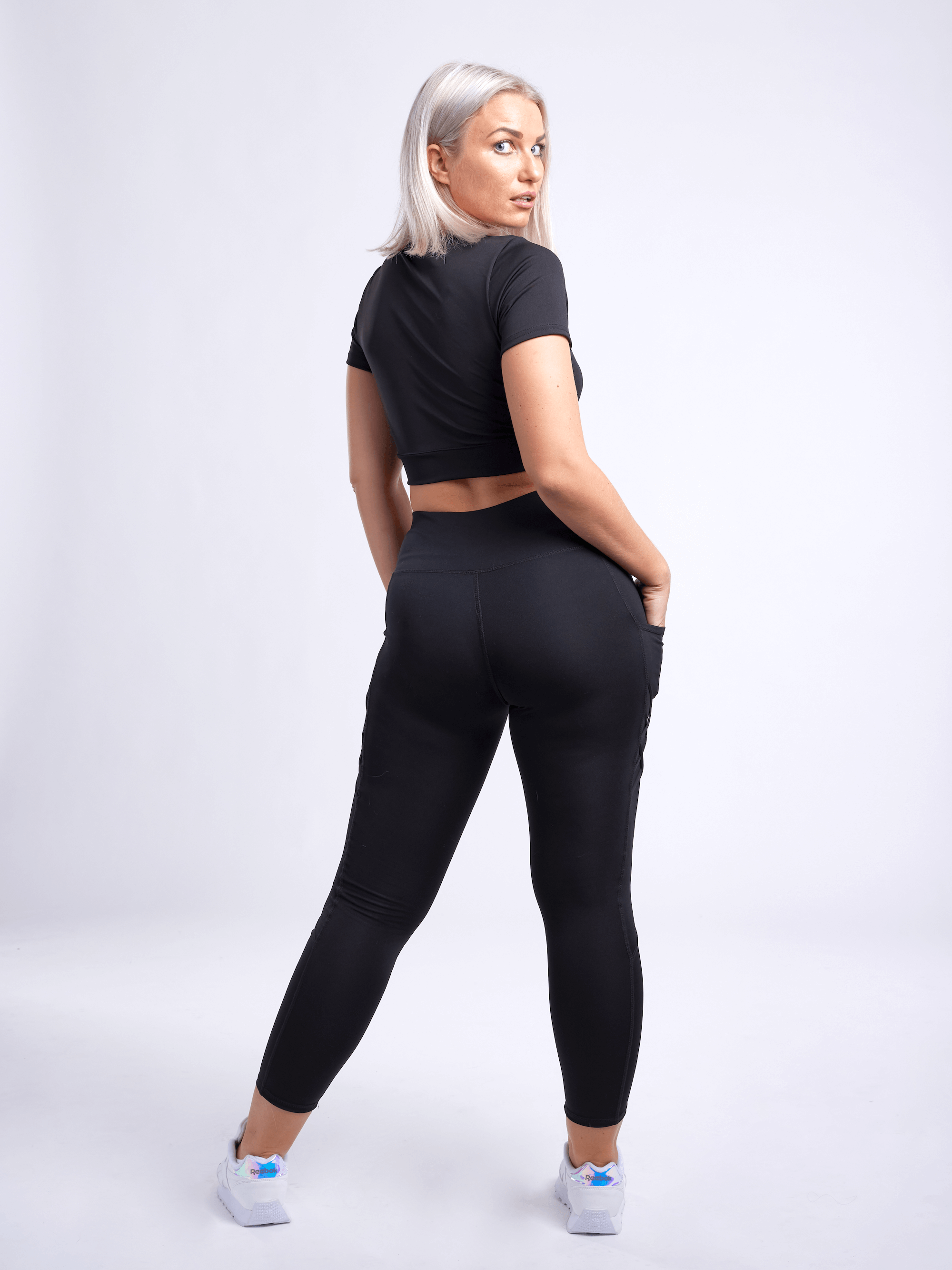 JupiterGear High-Waisted Criss-Cross Training Leggings with Hip Pockets