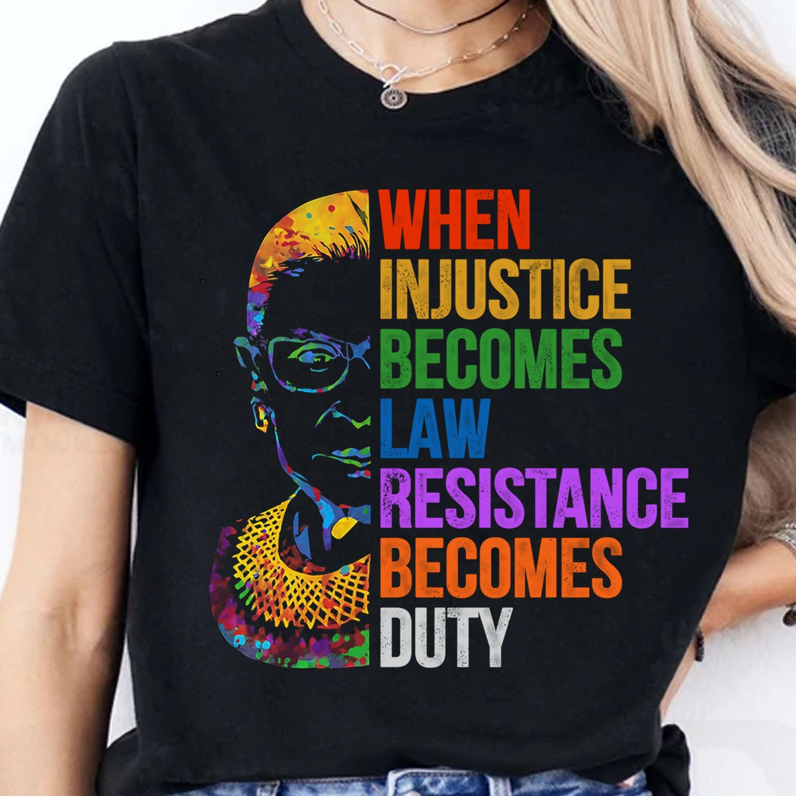 When Injustice Becomes Law Resistance Becomes Duty Shirt, 8647 Anti Trump Protest Tee, Political Protest Dark Shirt 682174