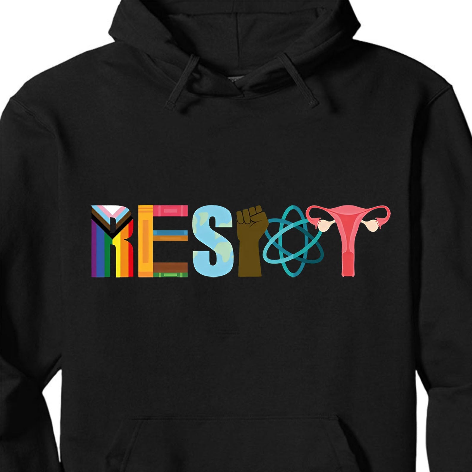 Resist with Pride, Power and Choice Shirt, 8647 Anti Trump Tee, Feminist Protest Dark Shirt 682203