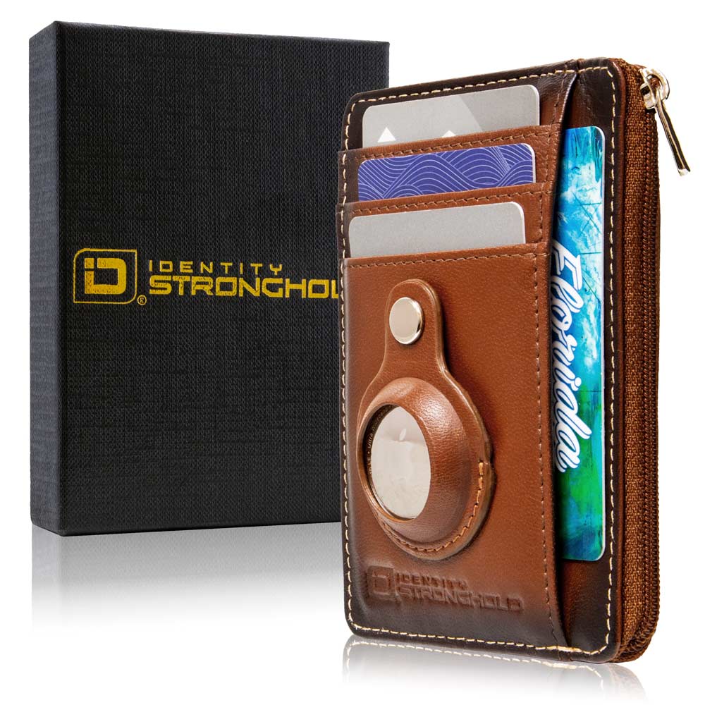 RFID Secure Slim Leather AirTag Wallet