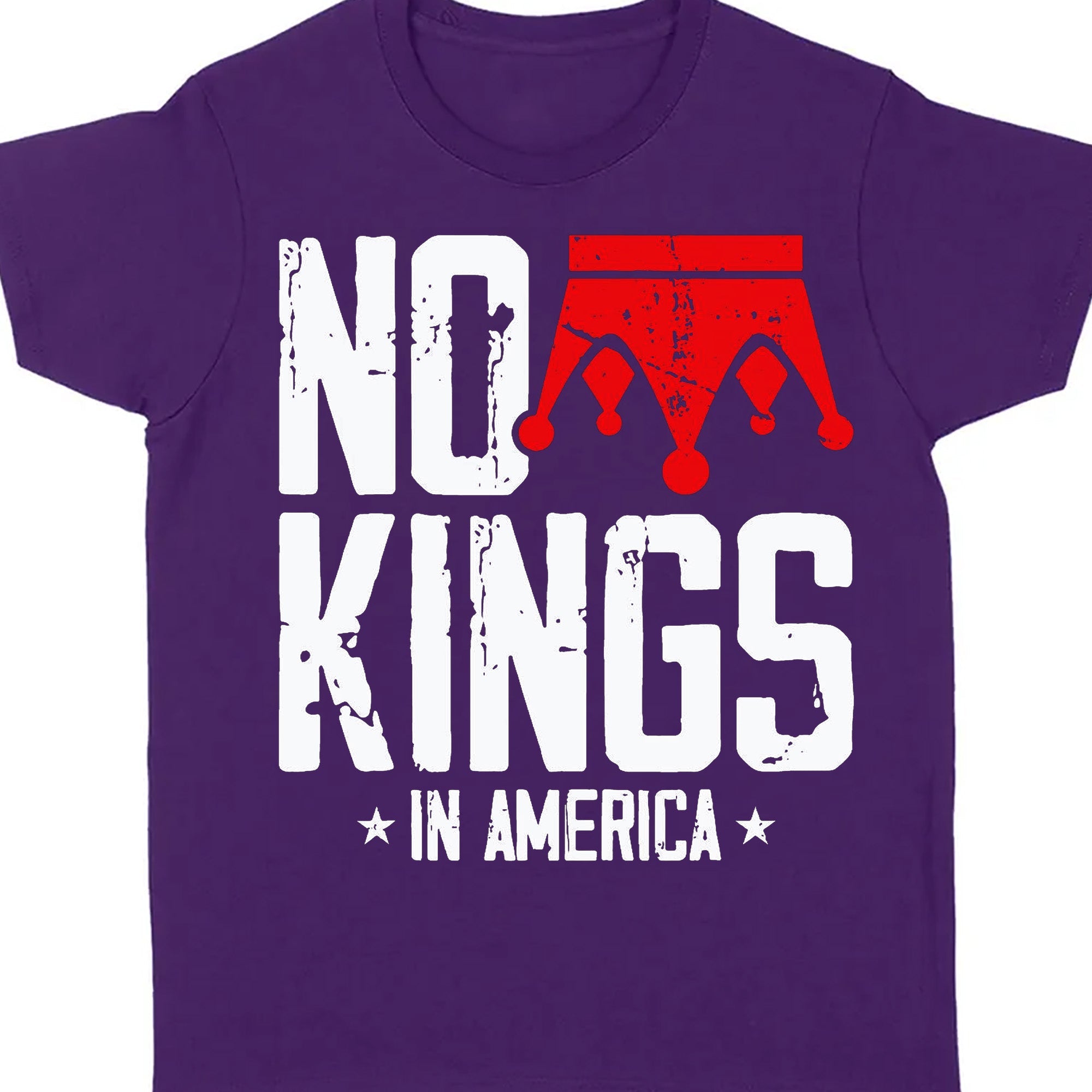 No King in America Shirt, Vintage Patriotic Tee, Anti Trump Anti MAGA Dark Shirt 682474