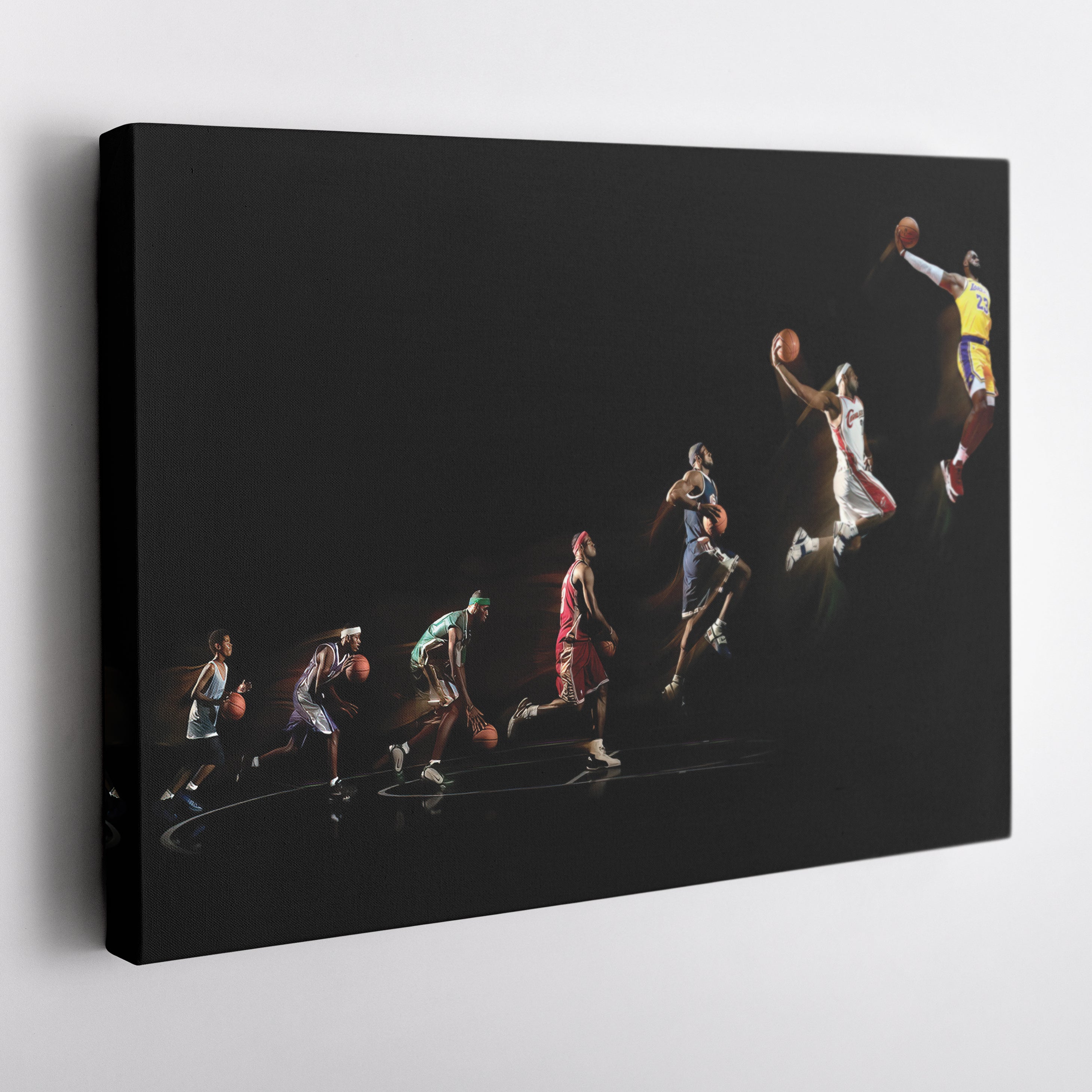 LeBron James Canvas Art – Lakers Evolution Wall Decor