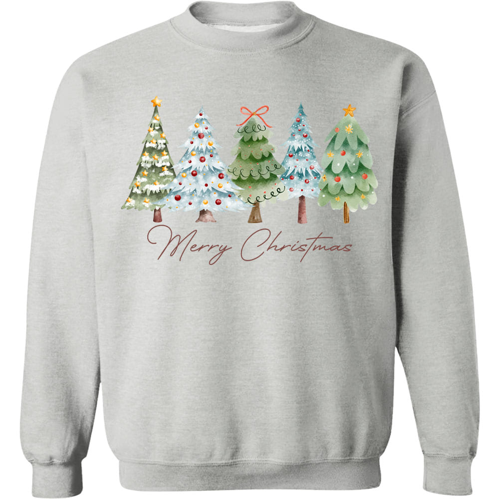 Merry Christmas Shirt, Vintage Xmas Holiday Sweater, Christmas Tree Sweatshirt T1639