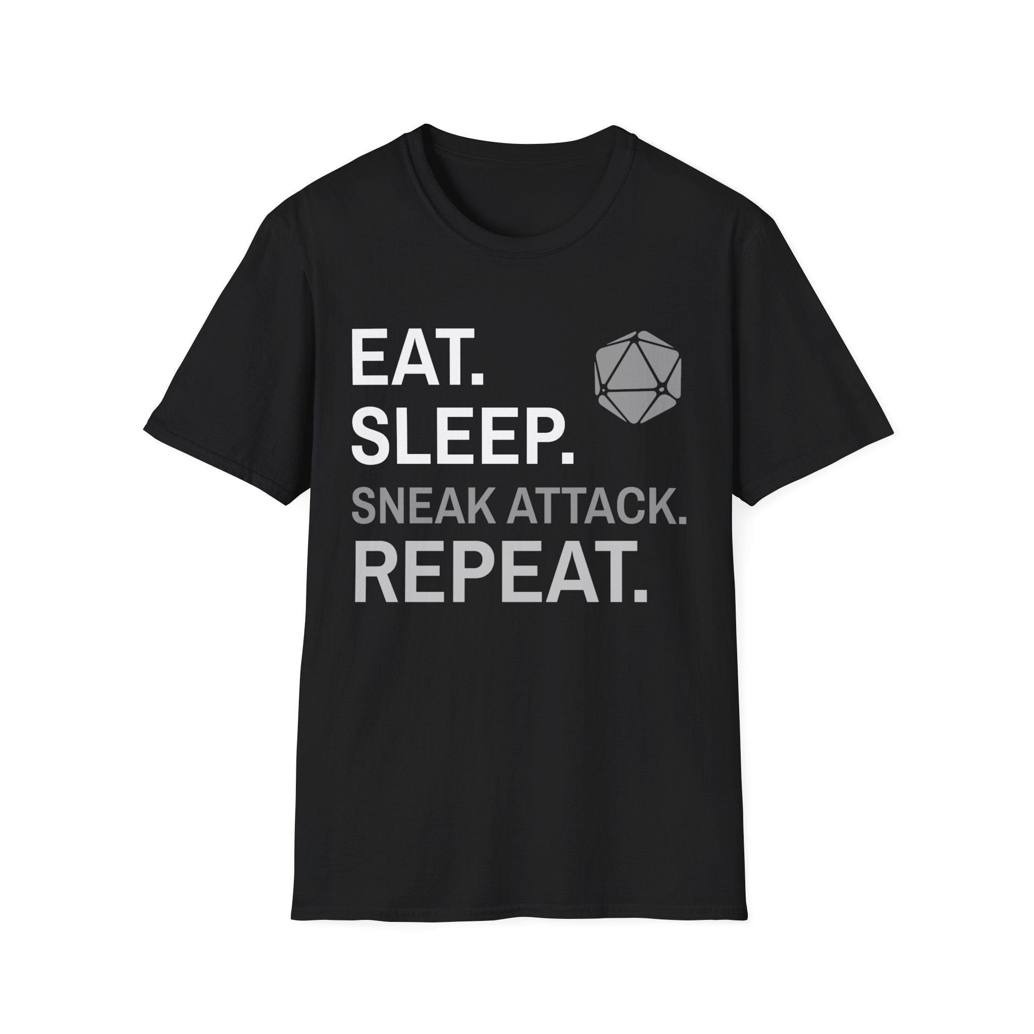 Rogue T-Shirt – 'Eat, Sleep, Sneak Attack, Repeat'
