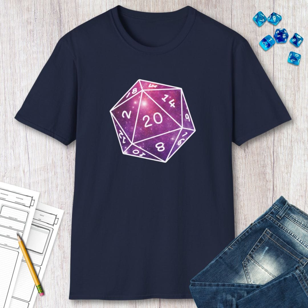 Stars Nebula D20 Dice Shirt