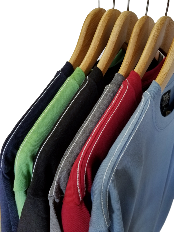 Clearance Men's Bamboo Short Sleeve Contrast Stitch T-Shirt